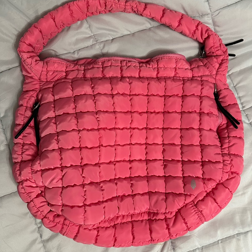 Free People Pink Quilted Shoulder Bag